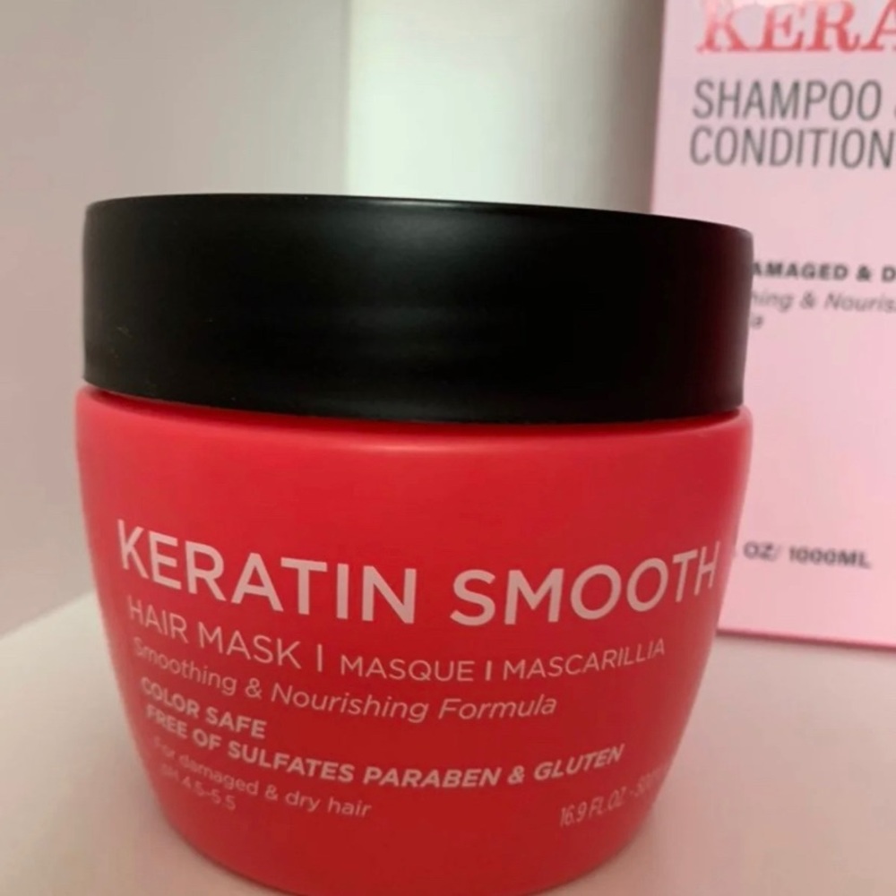Luseta Keratin Smooth Shampoo and Conditioner Set (2 x 33.8fl oz).& mask 16.9oz
